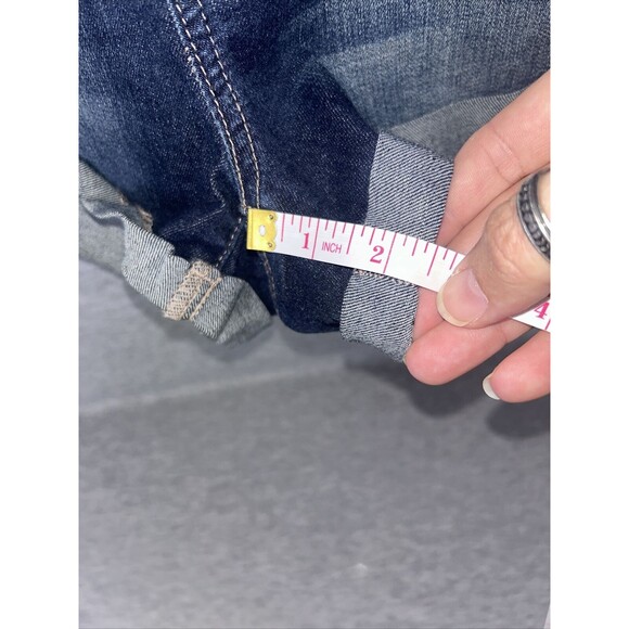 NEW SO Womens Blue Stretch Denim Distressed High Rise Shortie Shorts Size 9 BNWT - Picture 5 of 12